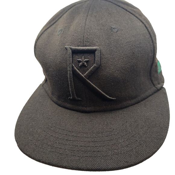 ROUTINE BASEBALL Cap Hat Men's Baseball Black Emblem Fitted Size 7 1/4 Lid - Picture 6 of 11